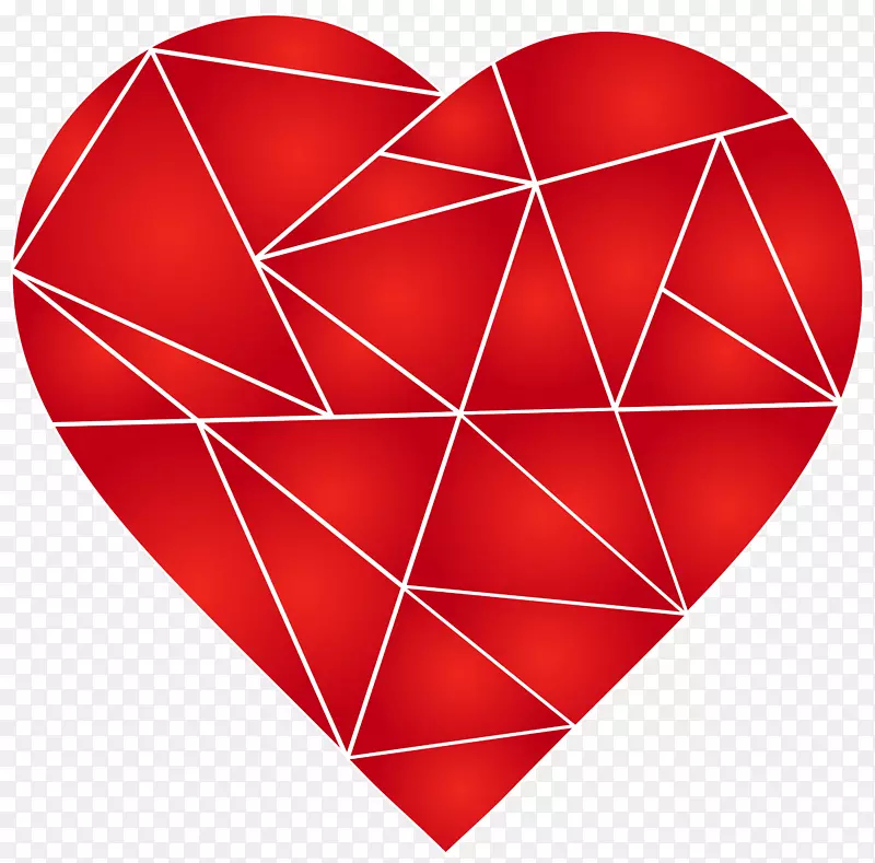情人节心脏几何图形-心