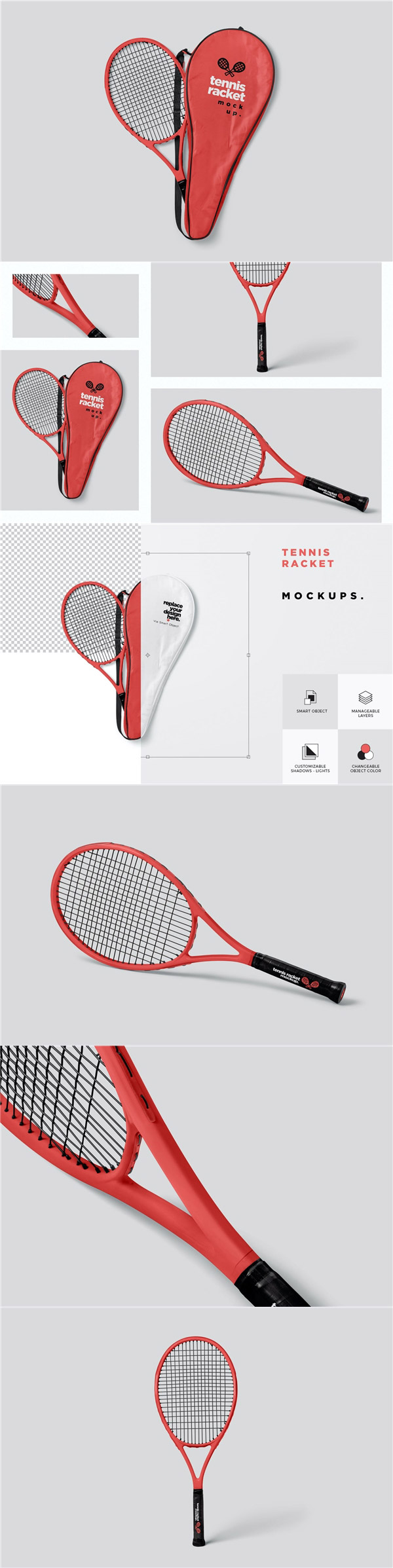 网球拍包装样机