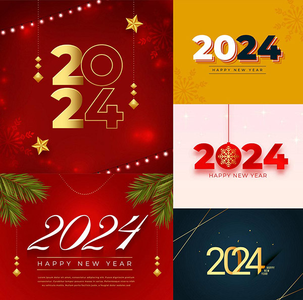 2024新年与圣诞元素