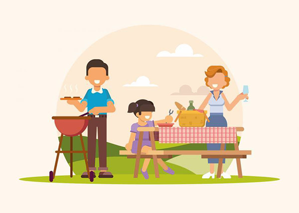 家庭野餐插图