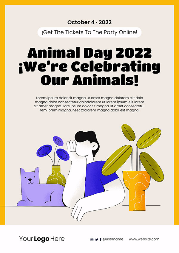 动物节庆祝海报