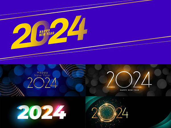 2024新年主题矢量